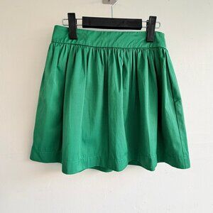 Zara Green Pleated Mini Skirt
